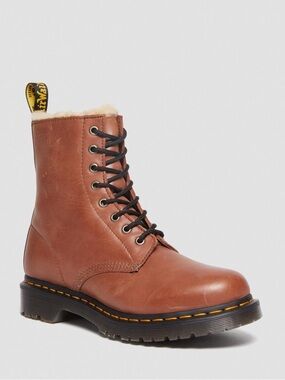 Dr. Martens 1460 SERENA FAUX FUR LINED LEATHER LACE UP BOOTS
